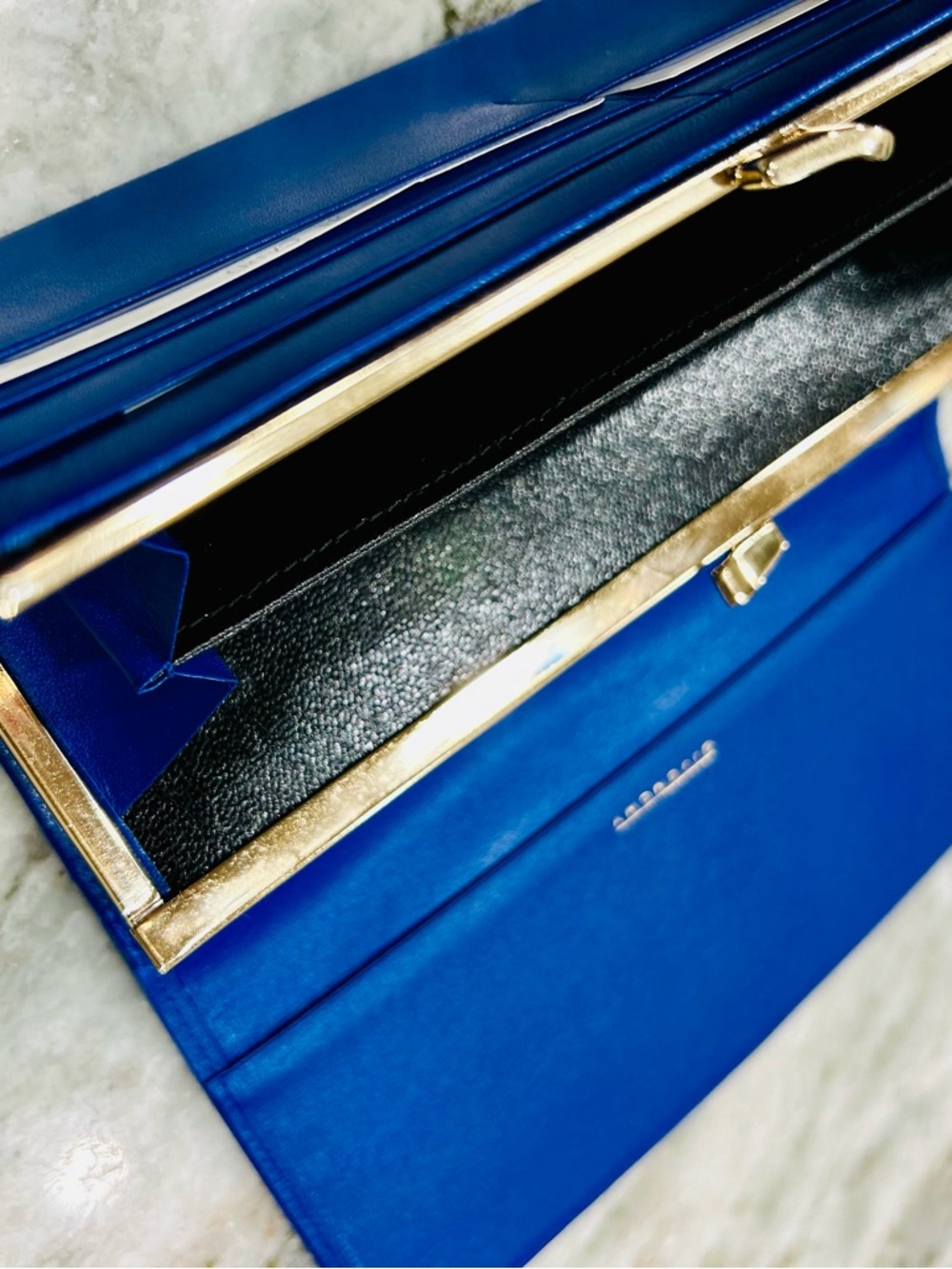 NWOT Givenchy Authentic Blue and Black Leather Long Continental Wallet - Picture 6 of 10